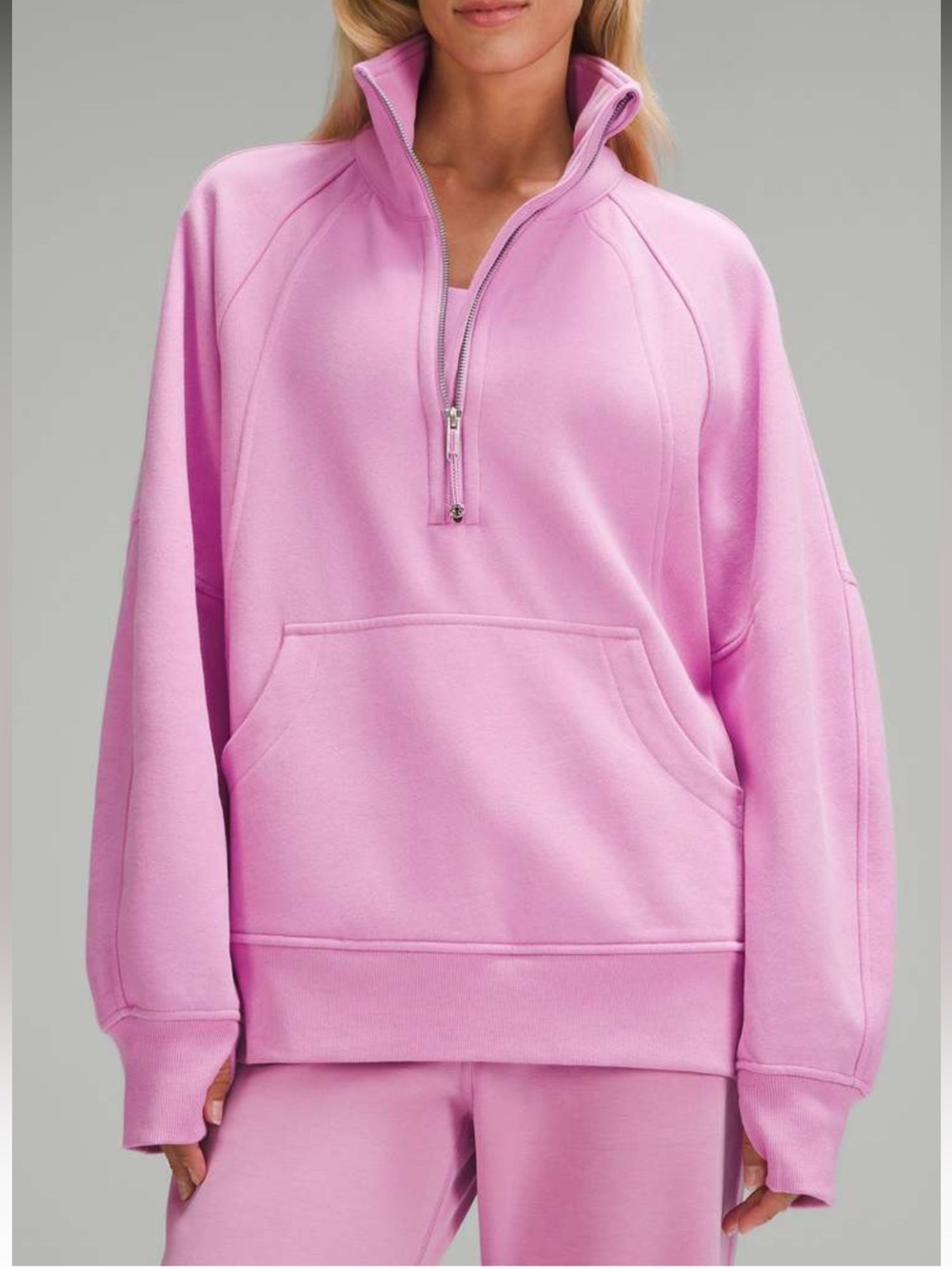 NWT Lululemon Scuba Oversized Funnel-Neck Half Zip *Long Dahlia Mauve - XL/XXL